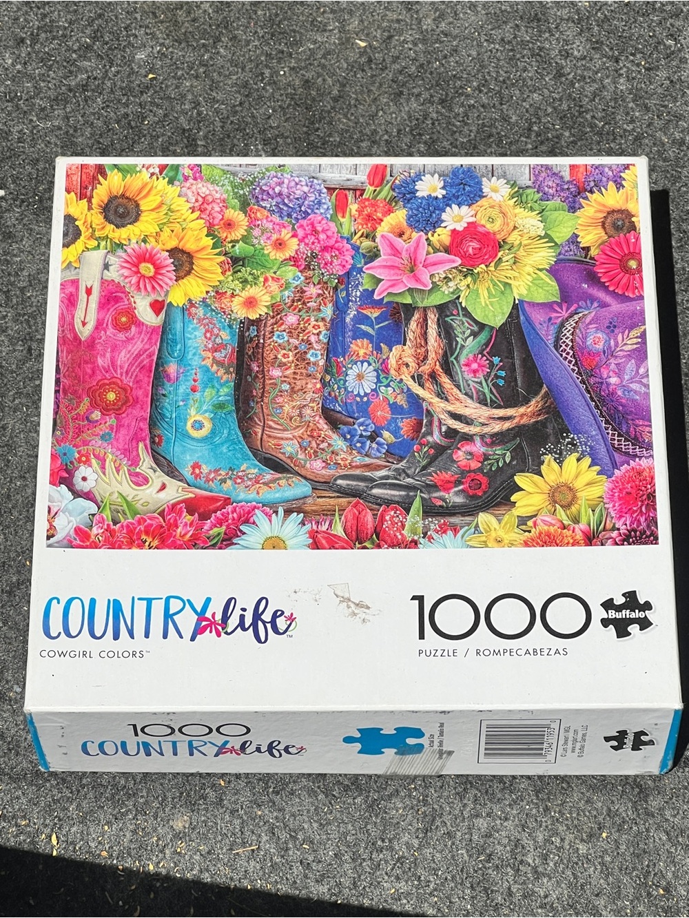 Country Life "Cowgirl Colors" 1000-Piece Jigsaw Puzzle - Colorful Cowboy Boots
